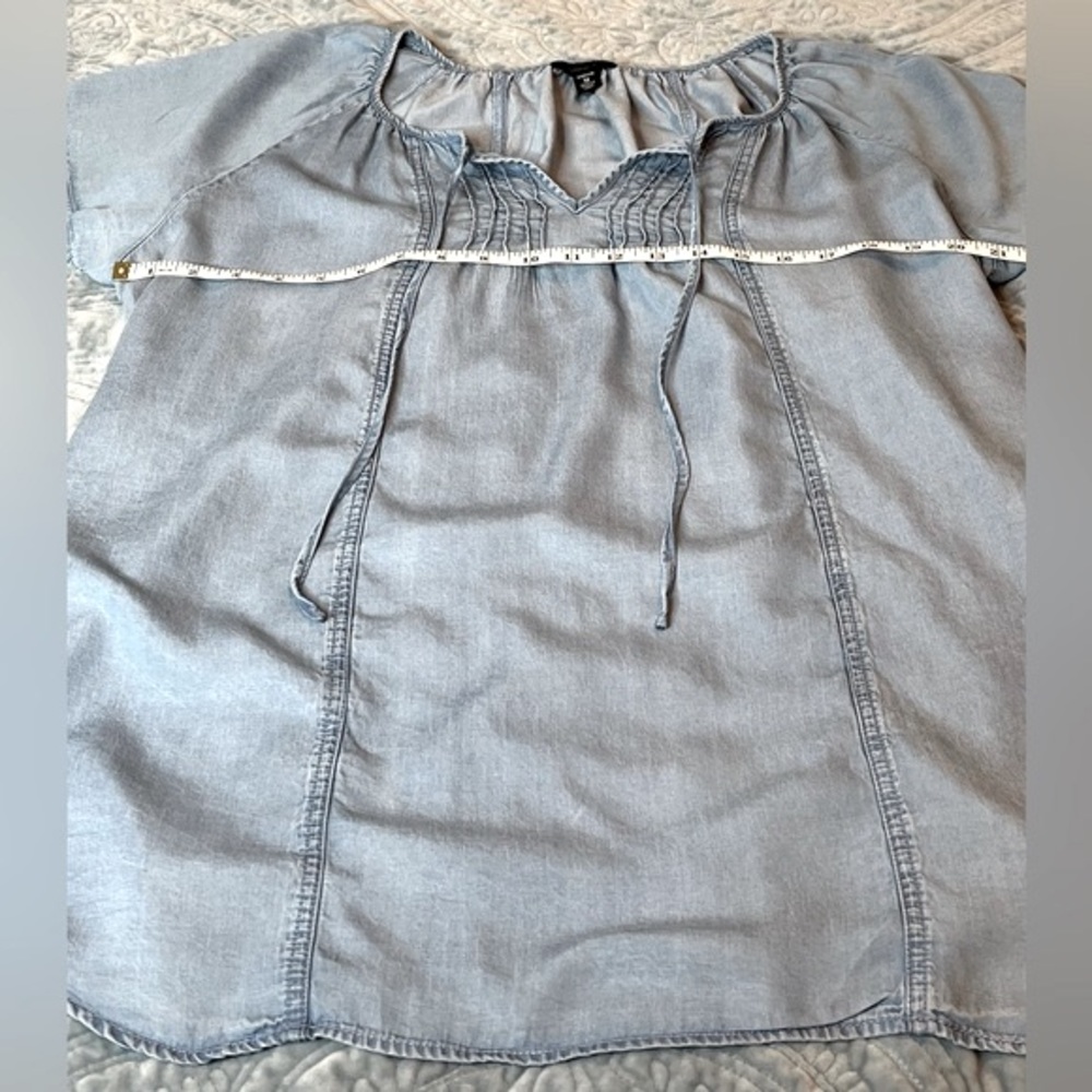 Intro Women’s Chambray Blouse Size 1x - image 6